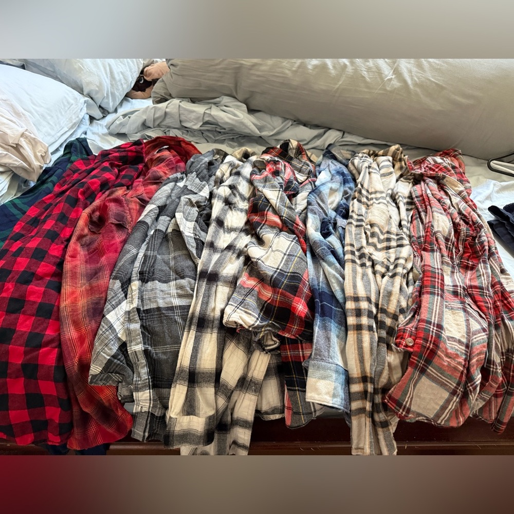Old Navy Ladies Boyfriend  Flannel Shirts 2X
